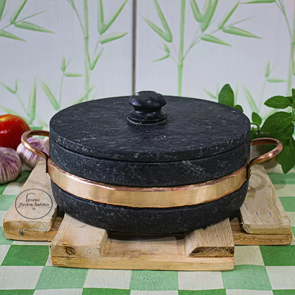 Conjunto completo de panelas de pedra – 5 peças + pilão