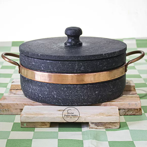Conjunto completo de panelas de pedra – 5 peças + pilão