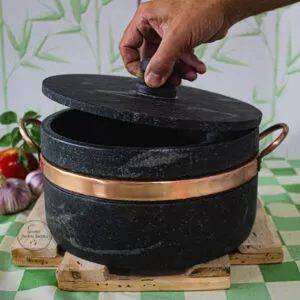 Conjunto completo de panelas de pedra – 5 peças + pilão