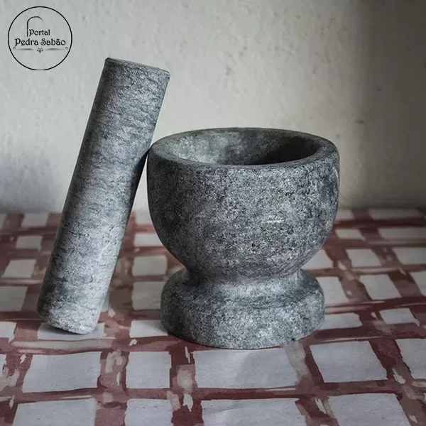 Conjunto completo de panelas de pedra – 5 peças + pilão