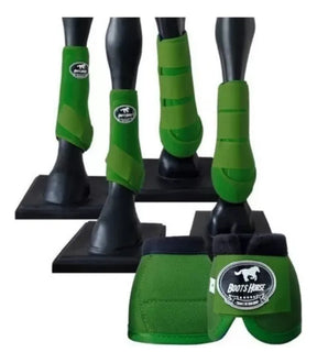 Kit - Caneleiras + Boleteiras + Cloche Para Cavalo