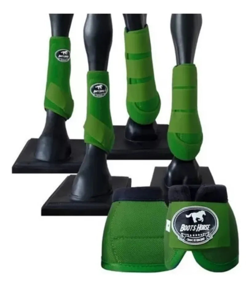 Kit - Caneleiras + Boleteiras + Cloche Para Cavalo
